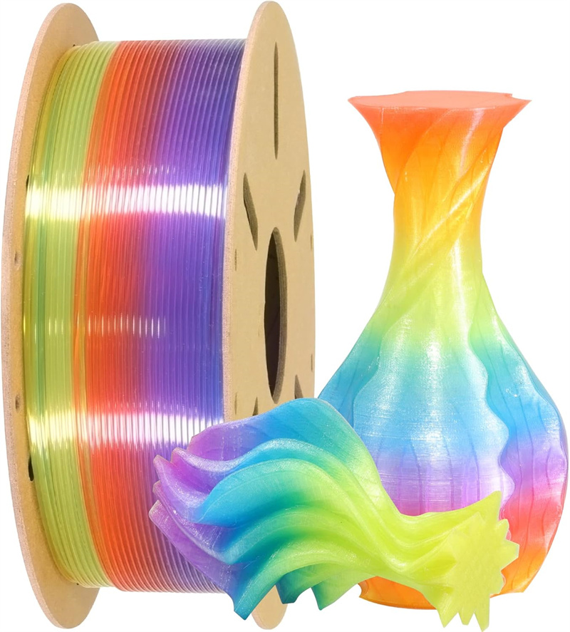 Multicolors Petg 3D Printer Filament Translucent Rainbow