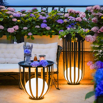Sand Black Outdoor Waterproof LED Solar Lights for Garden