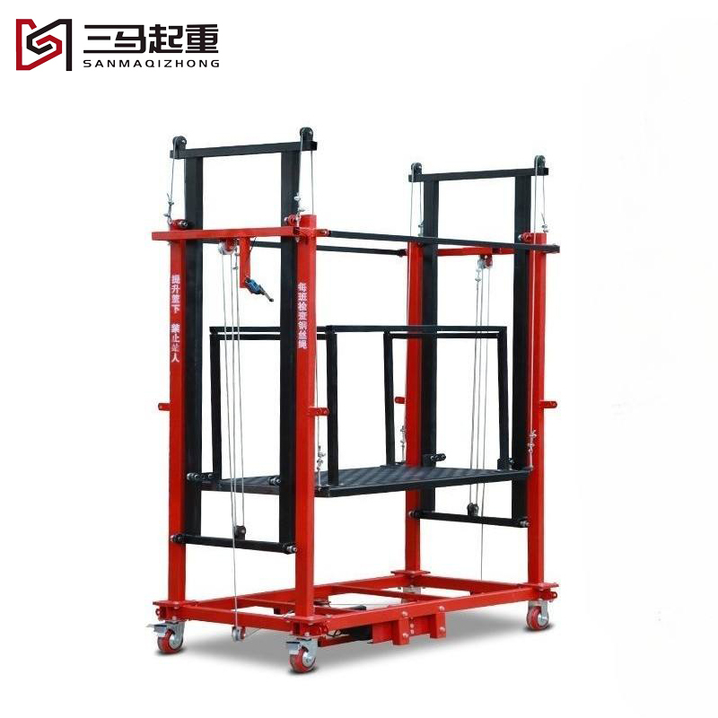 6M Mobile Electric Scaffolding Lift Platform for Construction - Foldable and Multi-Mode