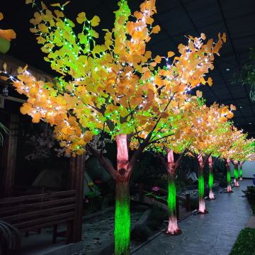 Customized Ginkgo Biloba RGB LED Christmas Tree Lights