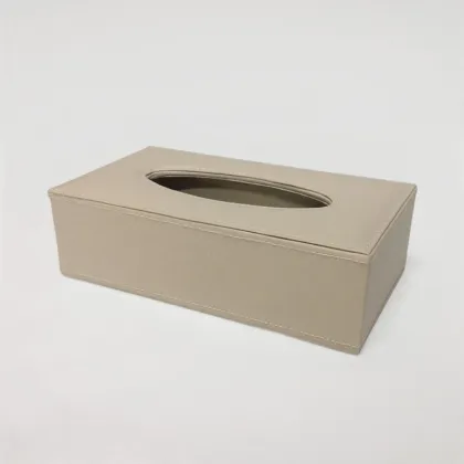 Ivory White Rectangle Paper Cardboard Tissue Box