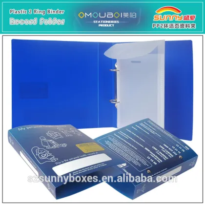 A5 Eco-friendly Hard PP Pocket 2 Ring Medical Record Folder