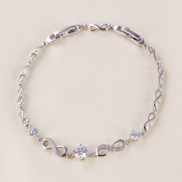 Xuping Rhodium Color Zircon Bracelet Jewelry