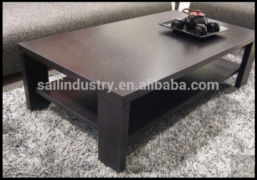 folded modern wooden coffee table in living room