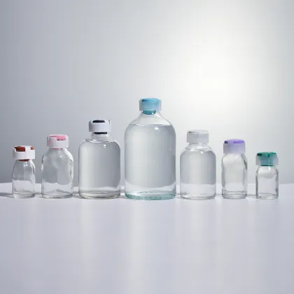 Clear Thickened Saline Infusion Bottle - Glucose Medical Experiment Pharmaceutical Glass Bottle