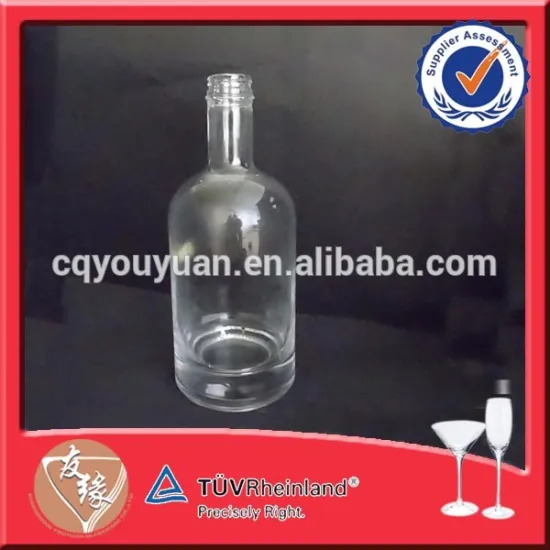 Rounded vodka glass bottle 730ml