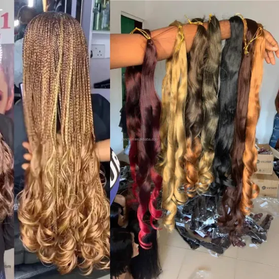 Synthetic French Curl Spiral Braid Hair Extensions: 75-150g Loose Wave for Styling