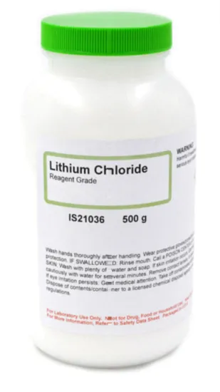 lithium chloride on fire