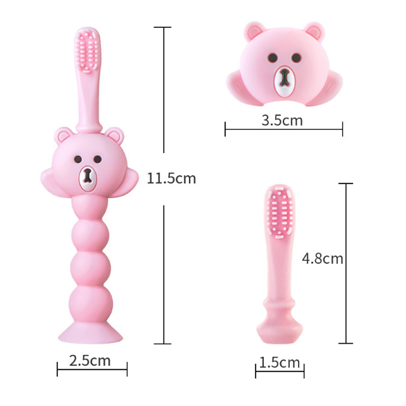 silicone training teething toothbrush