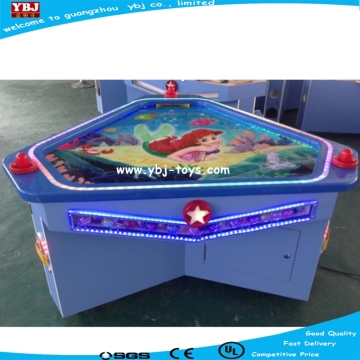 exciting mermaid style 3p mini air hockey game machinewith gumballs version ticket redempton