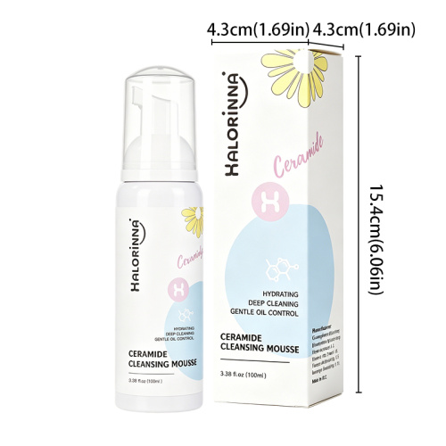 Espuma de limpeza suave Ceramida para pele sensível