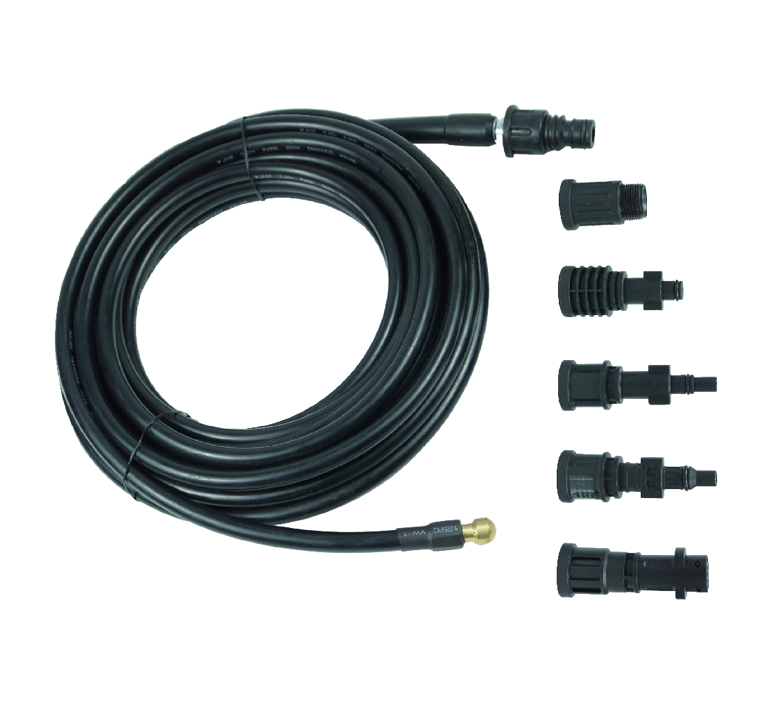 High pressure car wash water hose with quick connect fittings