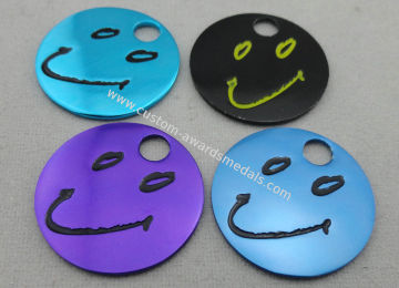 Aluminum Anodized Trolley Coin, Personalised Trolley Coin Keyring With Stamped, Photo Etching, Injection