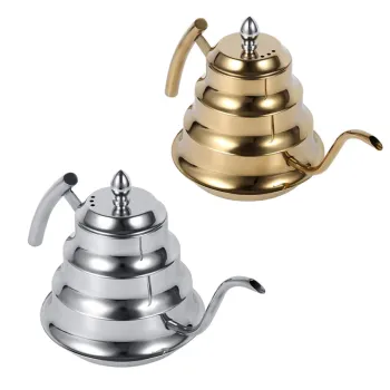 Moroccan Style Stainless Steel Pour Over Coffee & Tea Kettle