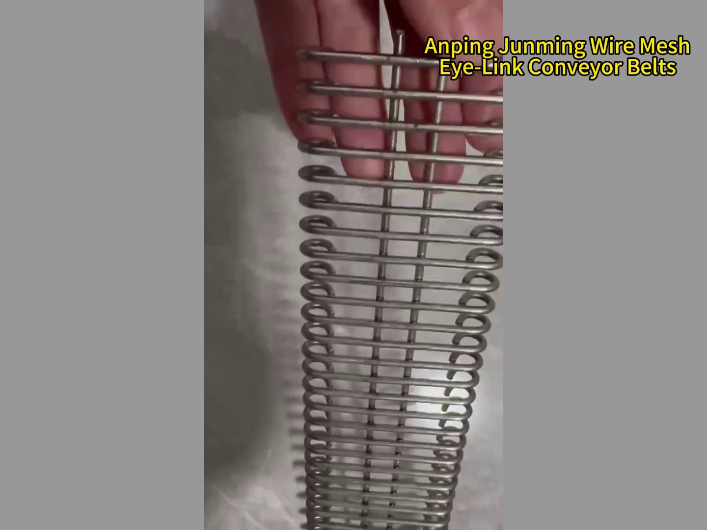 Stainless Steel 304/316 Metal Eye Link Conveyor Belts with Sprocket