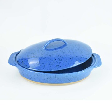 Bakeware Oval shape ceramic baking dish with handle