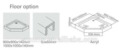 China Bathroom Free standing shower enclosure , simple shower room for home