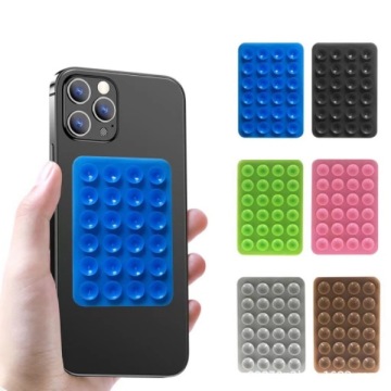 Silicone Sucker Phone Holder - 24 Square Cell Phone Fixer Stickers