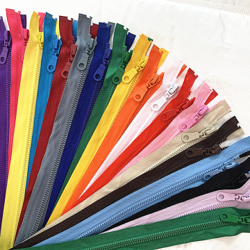 20pcs 5# 25-70cm detachable resin zipper opening opening automatic ecological locking plastic zipper for sewing suit