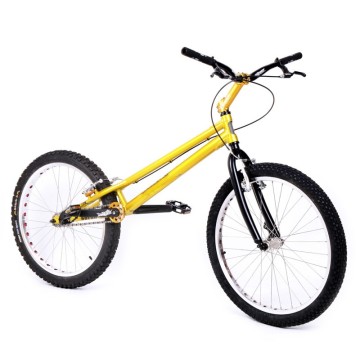 24-Inch High-Carbon Steel Street Trial BMX Bike Seatless Stunt Performance Bicycle with V-Brakes for Dirt Jump & Extreme Sports