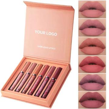 Vegan Waterproof Lip Gloss Set - 6 Color Liquid Lipstick Kit