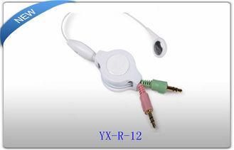 0.8M cable 3.5MM plug stereo retractable earphone / earbuds