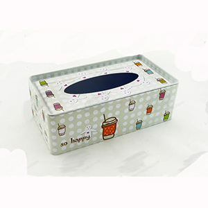 Metal tissue box