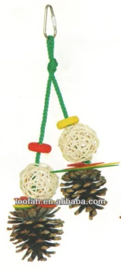 hot hanging wooden bird toy
