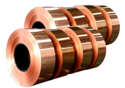 Copper strip for cables