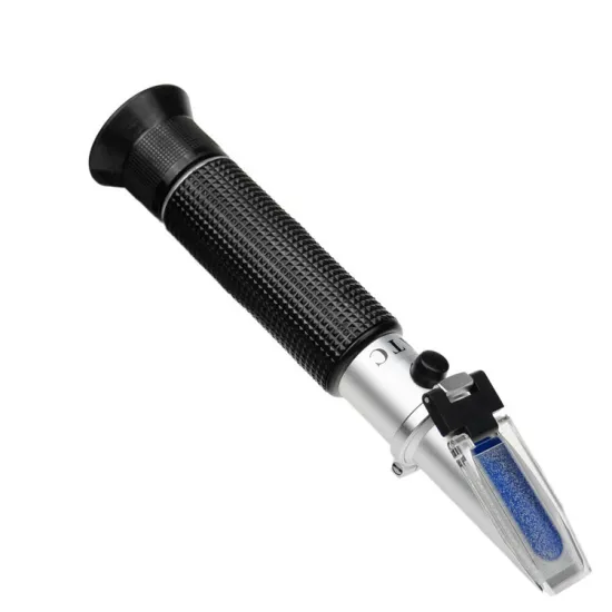 Handheld Portable Sugar Refractometer 0-10% Brix Test Range Pure Aluminum