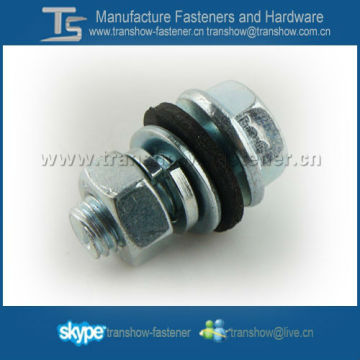hex flange bolt nut and washer