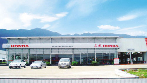 Colorful Galvanized Panel Steel Frame Structures 4s Stores-honda