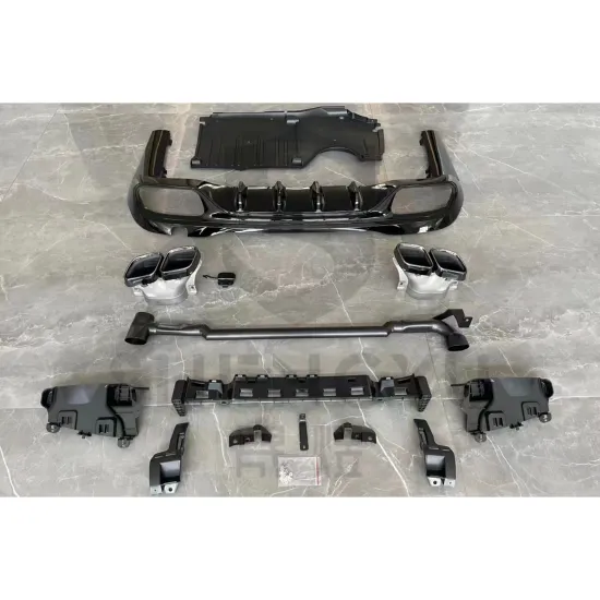 Body Kit with Rear Diffuser and Tail Pipes for Mercedes-Benz C-Class W206 2022 to C63 AMG Upgrade