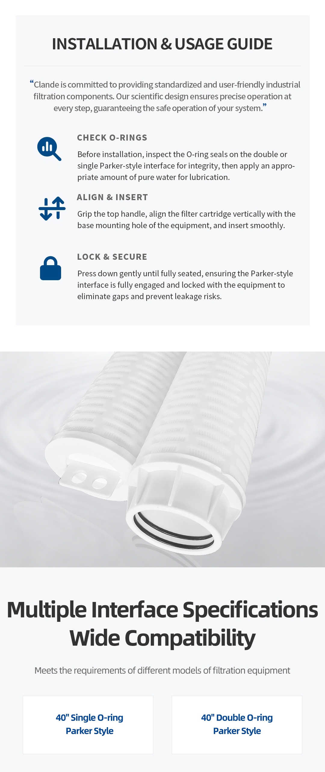 5.Replacement Parker high-flow filter element
