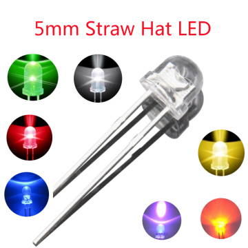 5mm LED Diode Straw Hat - Multicolor Options Available