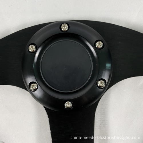 TRAPLY 350mm Black PVC Fiber Racing Steering Wheel - Best Seller