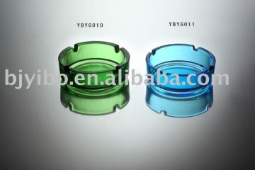 Colored glass ashtray