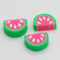 Niedliches Design 3D Wassermelone Kawaii Crafts Cabochons 15 * 10 * 5mm flache Rückseite Polymer Clay Aufkleber Günstige DIY Dekoration Zubehör