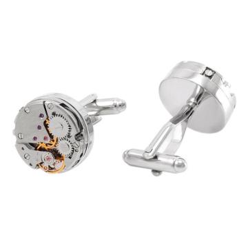 High-end Custom Steampunk Working Watch Movement Cufflinks