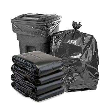 Black PE Garbage Bag Trash Can Liner Plastic Bag for Foctories
