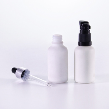 30ml matte white glass bottle for skin care