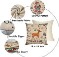 Feliz Navidad Pillow Farmhouse Almohada de lanzamiento de Navidad