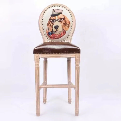 Vintage Style Solid Wood Bar Chair Stools