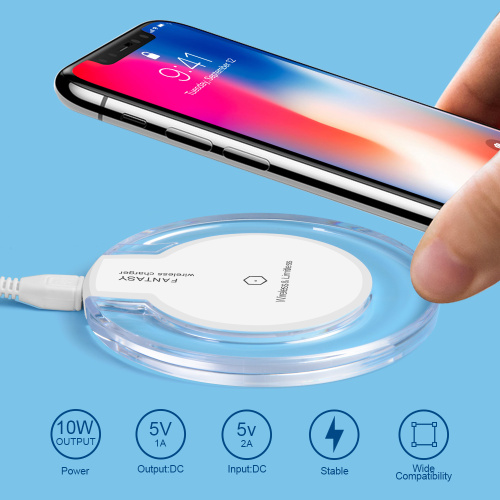 Portable Wireless Charger For Iphone Crystal Qi Wireless Charger For Phones Manufactory