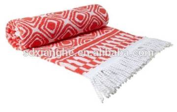 cotton round beach towel with tassels
