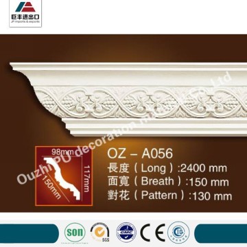 Anti-cracking decorative pu brown crown molding