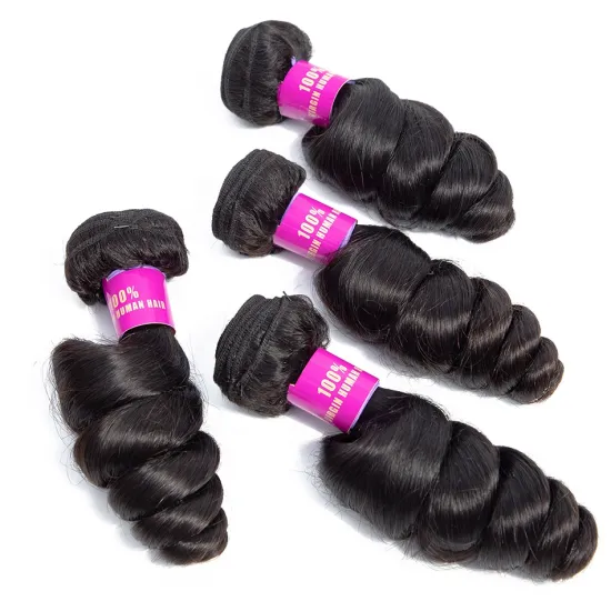 100% Full Cuticle Aligned Mink Brazilian Hair 10A Grade Loose Wave Virgin Remy Human Hair Extensions 1 piece