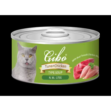 Alimentos enlatados de gatos orgânicos com nutrientes essenciais