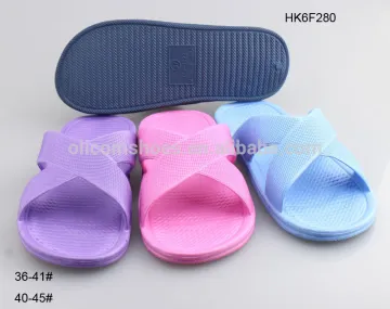 2017 Cheap women EVA indoor slipper with cross strap