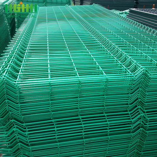 PVC bersalut segi tiga lenturan Keselamatan Wire Mesh pagar